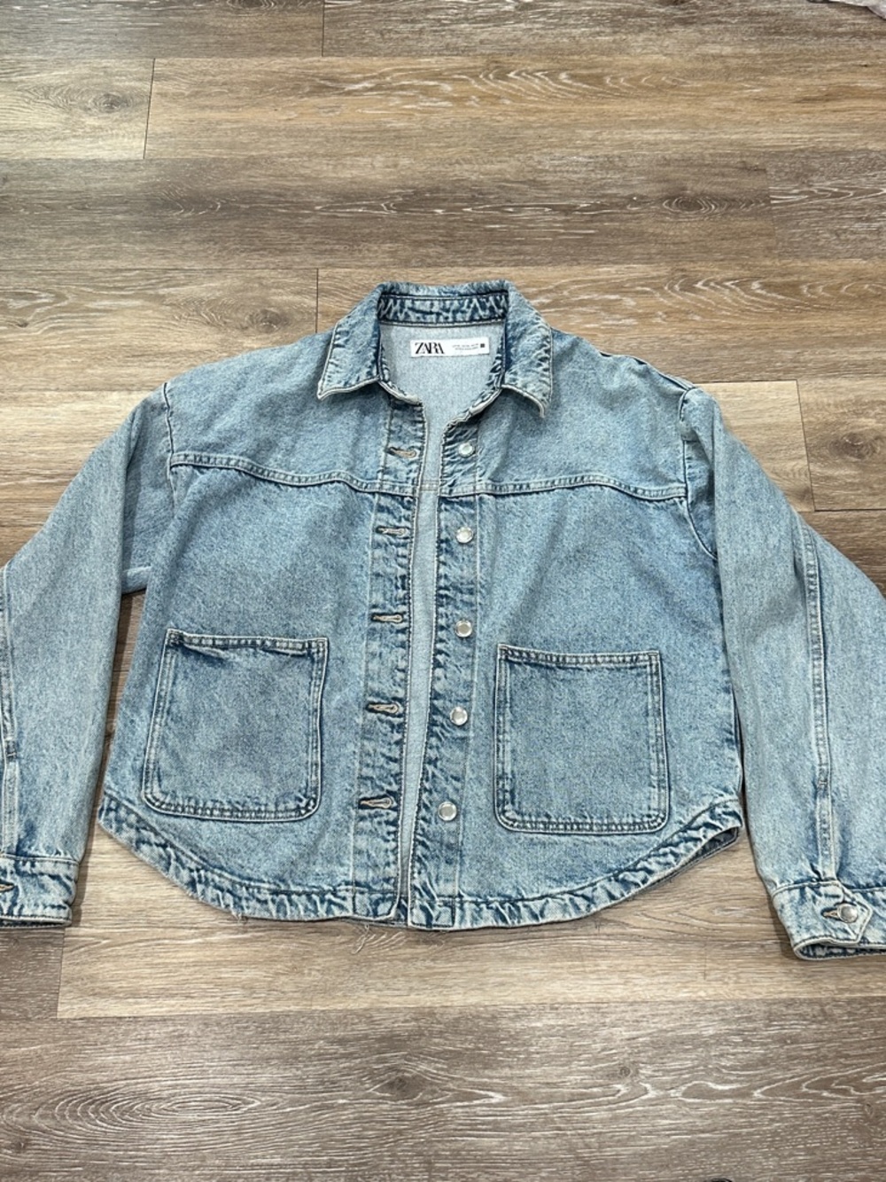 Zara Acid Wash Oversized Denim Jacket